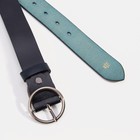 Ремень, ширина 3.5 см, винт, пряжка тёмный металл, цвет тёмно-синий 7608931