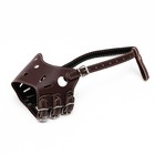 Намордник из прессованной кожи регулируемый, №3, ДН 6.8 см, ОМ 21-28 см, коричневый - Фото 2