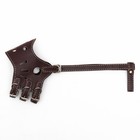 Намордник из прессованной кожи регулируемый, №3, ДН 6.8 см, ОМ 21-28 см, коричневый - Фото 3