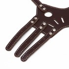 Намордник из прессованной кожи регулируемый, №3, ДН 6.8 см, ОМ 21-28 см, коричневый - Фото 9