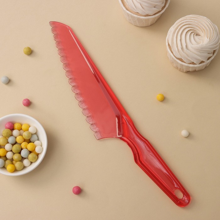 Нож для торта, 30×5 см, цвет МИКС - Фото 1