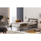 Кровать односпальная разборная «Мета», металлическая, 800×2000 мм, цвет чёрный - Фото 1