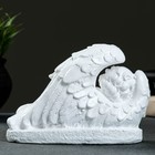Фигура "Ангел лежит" белый, 20х15см - фото 6521611