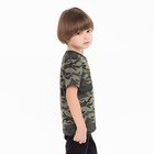Футболка для мальчика, цвет камуфляж/зелёный МИКС, рост 110-116 см - Фото 2