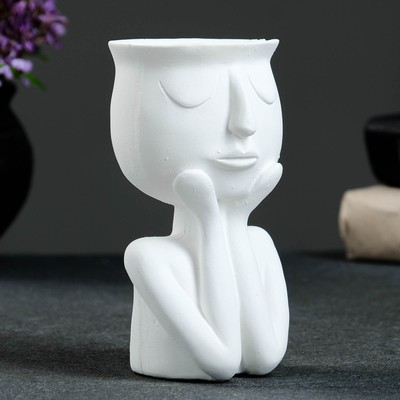 Подсвечник на 1 свечу «Винтаж», гипс, белый 14.7 см