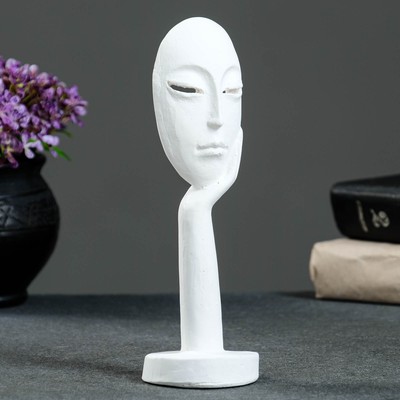 Фигурка «Маска в руках», фигурка гипс, белая 20 см