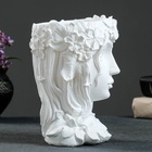 Декоративное кашпо для цветов «Девочка с венком», 500 мл, 14×14×19 см, гипс, белое - Фото 5