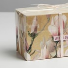 Коробка на 2 капкейка, кондитерская упаковка «Магнолии», 16 х 8 х 10 см - Фото 2