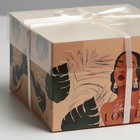 Коробка для капкейка, кондитерская упаковка, 4 ячейки, «Дикая», 16×16×10 см 7353552