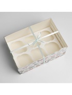 Коробка для капкейков, кондитерская упаковка, 6 ячеек «Бабочки», 23 х 16 х 10 см (комплект 5 шт) - фото 45924135