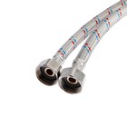 Подводка гибкая для смесителя ZEIN, гайка 1/2", штуцер М10, 40 см, набор 2 шт. - Фото 4