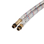 Подводка для смесителя ZEIN, гайка 1/2", штуцер М10, 50 см, ключ для монтажа, набор 2 шт. - Фото 4