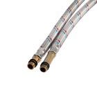 Подводка для смесителя ZEIN, гайка 1/2", штуцер М10, 60 см, ключ для монтажа, набор 2 шт. - Фото 4