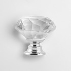 Ручка кнопка CAPPIO, "Алмаз", стеклянная, d=25 мм - Фото 4