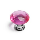 Ручка кнопка CAPPIO, цвет розовый "Алмаз", стеклянная, d=25 мм - Фото 4