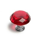 Ручка кнопка CAPPIO, цвет красный "Алмаз", стеклянная, d=30 мм - Фото 4