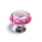 Ручка кнопка CAPPIO, цвет розовый "Алмаз", стеклянная, d=30 мм - Фото 4