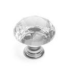 Ручка-кнопка CAPPIO «Алмаз», стеклянная, d=40 мм - фото 21450666