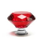 Ручка кнопка CAPPIO, цвет красный "Алмаз", стеклянная, d=40 мм - Фото 4