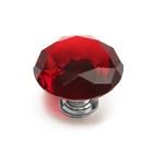 Ручка кнопка CAPPIO, цвет красный "Алмаз", стеклянная, d=40 мм - Фото 5