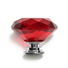 Ручка кнопка CAPPIO, цвет красный "Алмаз", стеклянная, d=40 мм - Фото 7