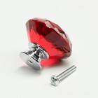 Ручка кнопка CAPPIO, цвет красный "Алмаз", стеклянная, d=40 мм - Фото 9