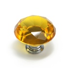 Ручка-кнопка CAPPIO "Алмаз", цвет золото, стеклянная, d=40 мм - фото 25426842