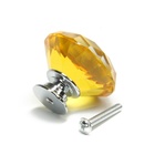 Ручка-кнопка CAPPIO "Алмаз", цвет золото, стеклянная, d=40 мм - фото 25426846