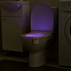 Светильник для туалета с датчиком движ., RGB, 3 Вт, IP68,  от бат. 3*AAA, белый - фото 6521753