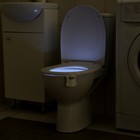 Светильник для туалета с датчиком движ., RGB, 3 Вт, IP68,  от бат. 3*AAA, белый - Фото 7