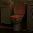 Светильник для туалета с датчиком движ., RGB, 3 Вт, IP68,  от бат. 3*AAA, белый - фото 6521755