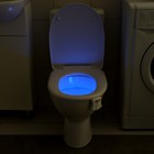 Светильник для туалета с датчиком движ., RGB, 3 Вт, IP68,  от бат. 3*AAA, белый - фото 6521758
