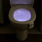 Светильник для туалета с датчиком движ., RGB, 3 Вт, IP68,  от бат. 3*AAA, белый - фото 6521760