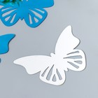 Наклейка интерьерная зеркальная "Бабочка ажурная" набор 3 шт синяя 11х7,5 см - Фото 3