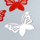 Наклейка интерьерная зеркальная "Бабочка ажурная" набор 3 шт красная 11х7,5 см - Фото 3