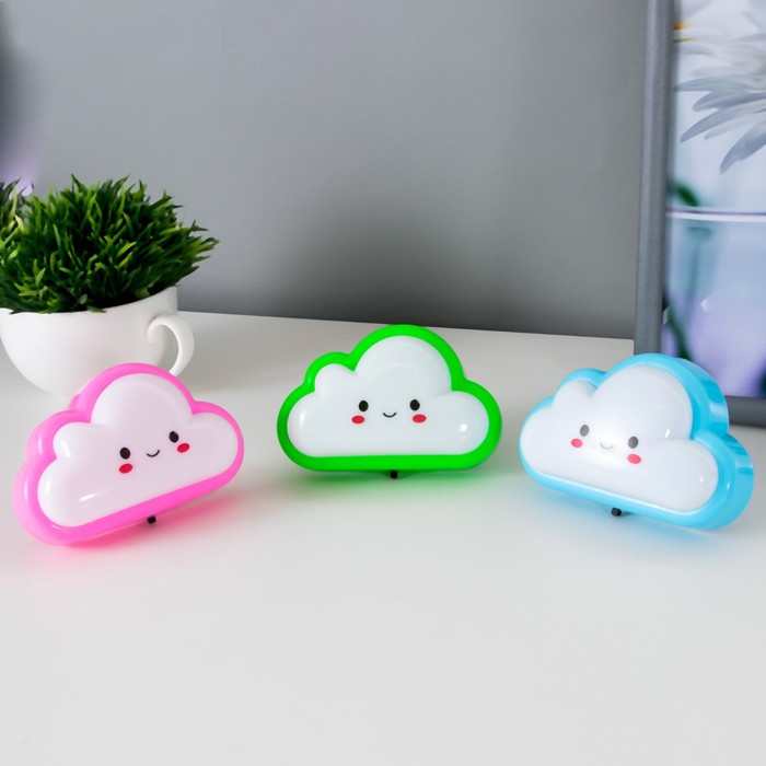 

Ночник пластик LED "Облачко" МИКС 8х8х2,5 см RISALUX