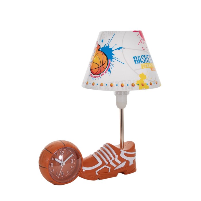 Настольная лампа "Баскетбол" E14 15Вт оранжево-белый 6х30х32,5 см RISALUX - фото 1907356683