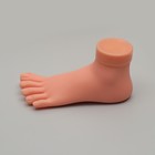 Нога тренировочная для педикюра, с гнущимися пальцами, цвет бежевый - фото 7778216