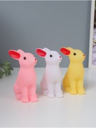 Фигурка светящаяся RISALUX «Зайчик», LED-ночник, от батареек 3×LR44, 9.5×14.5×6.5 см, МИКС 7332060