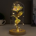 Ночник колба "Яркий цветок" LED от батареек 3хААА 11х11х21,5 см RISALUX - Фото 3