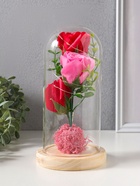 Фигурка световая колба RISALUX «Три розы», LED - ночник, от батареек, 3×ААА 11×11×21.5 см - Фото 12