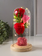 Фигурка световая колба RISALUX «Три розы», LED - ночник, от батареек, 3×ААА 11×11×21.5 см - Фото 8