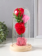 Фигурка световая колба RISALUX «Три розы», LED - ночник, от батареек, 3×ААА 11×11×21.5 см - Фото 9