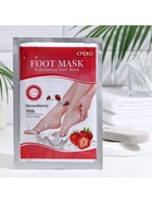 Отшелушивающая маска-носки для ног на основе клубники и молока, универсальная, 1 пара - Фото 7