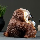 Садовая фигура "Сова с чаем" 19х16см - фото 21450967