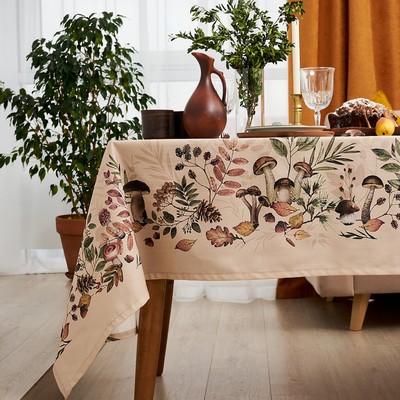 Скатерть Этель «Nature forest» 146×250 см, 100% хлопок, репс 210 г/м²