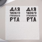 Салфетки бумажные однослойные «Для твоего грязного рта», 24×24 см, 20 шт. - Фото 2