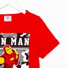 Футболка детская "Iron man" Мстители, рост 86-92, красный - Фото 3