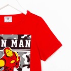 Футболка детская "Iron man" Мстители, рост 122-128, красный - Фото 3