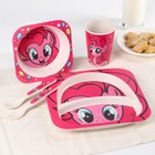 Набор детской бамбуковой посуды, 5 предметов "Пинки Пай", My Little Pony - фото 9520024